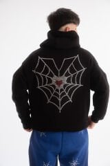 Love Web Rhinestone Taşlı Sweatshirt