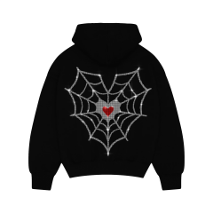Love Web Rhinestone Taşlı Sweatshirt