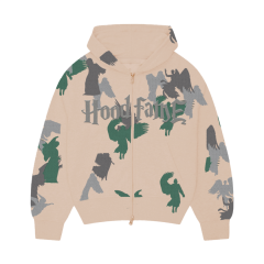 Hoodfame Angel Desenli Fermuarlı Sweatshirt