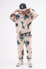Hoodfame Angel Desenli Fermuarlı Sweatshirt