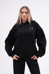 Hoodfame Kitty Rhinestone Taşlı Sweatshirt