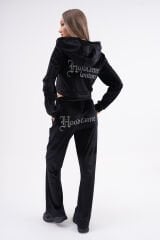 Hoodfame Kadife Rhinestone Taşlı Eşofman Altı
