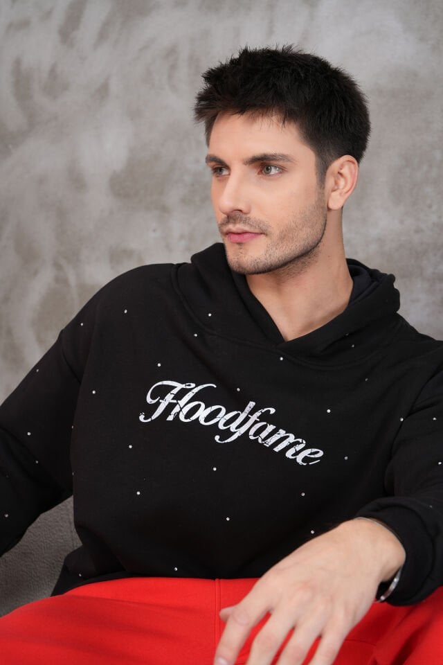 Hoodfame Full Rhinestone Taşlı Sweatshirt