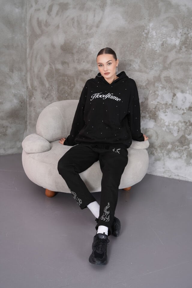 Hoodfame Full Rhinestone Taşlı Sweatshirt