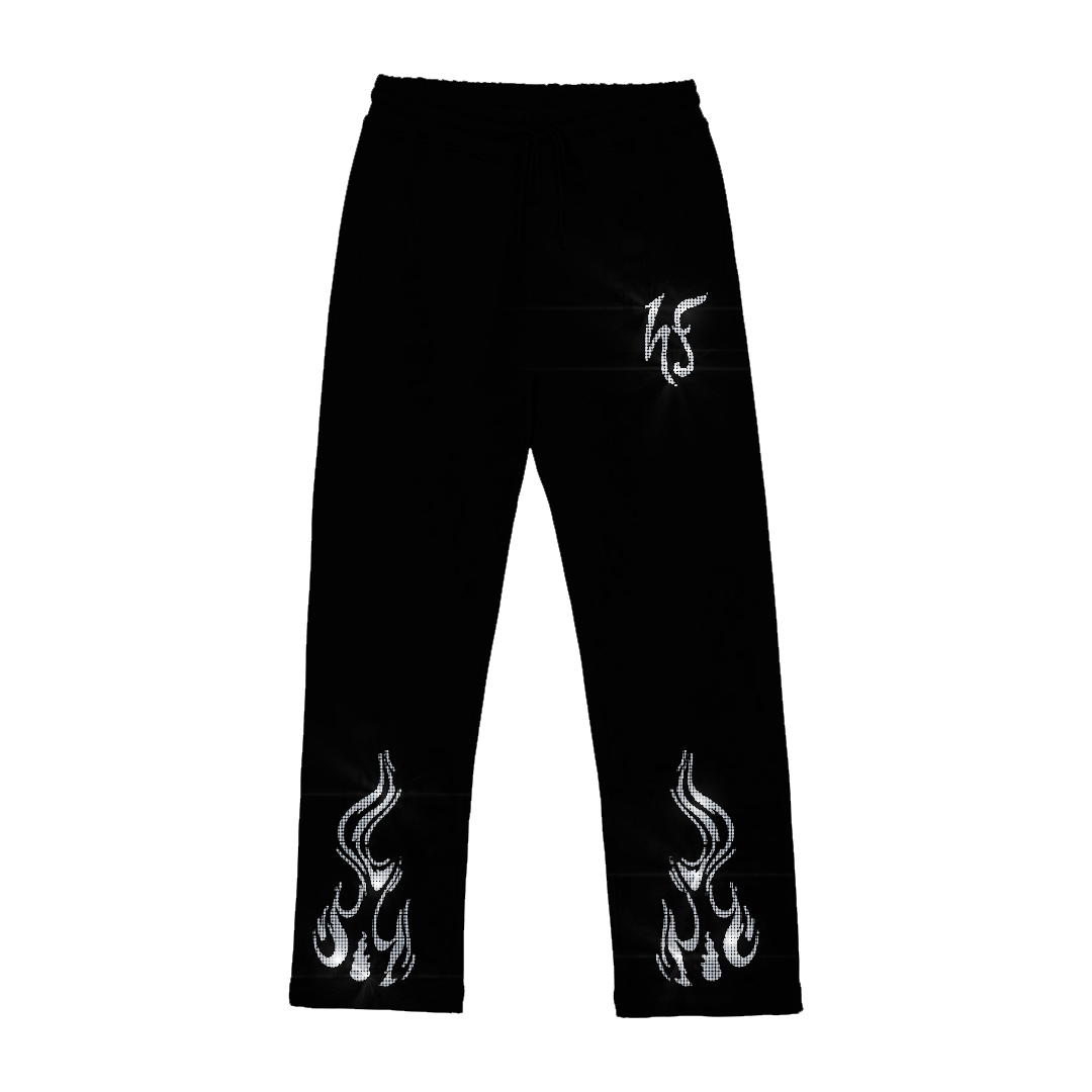 Flame Rhinestone Taşlı Eşofman Altı