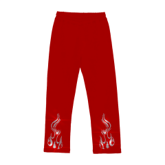 Red Flame Rhinestone Taşlı Eşofman Altı